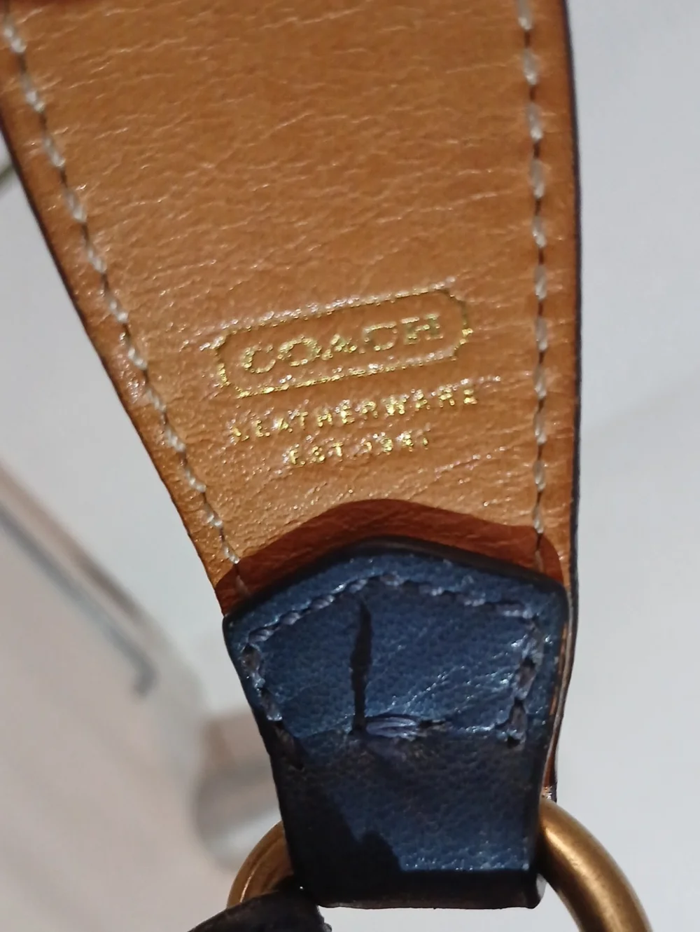 Coach Vintage Women's Blue Leather Hobo Shoulder Bag